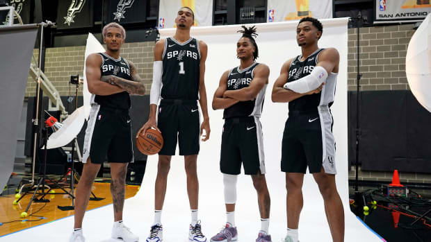 Jeremy Sochan, Victor Wembanyama, Devin Vassell, Keldon Johnson